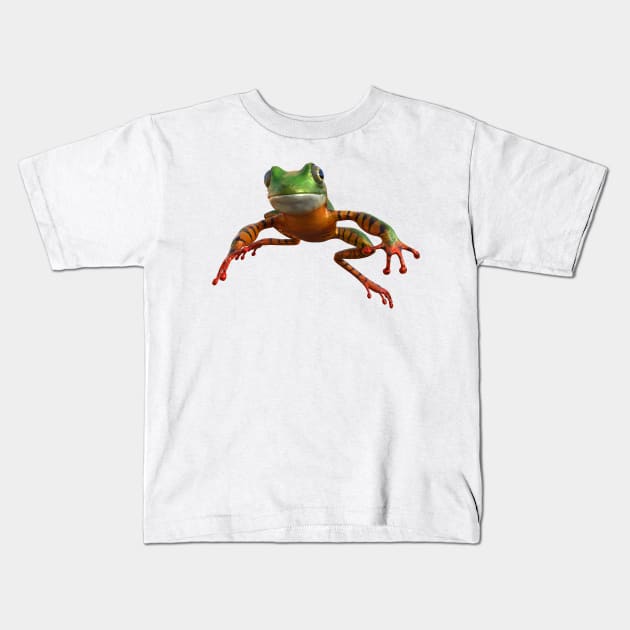 Amazon tree frog Kids T-Shirt by Carlosr1946